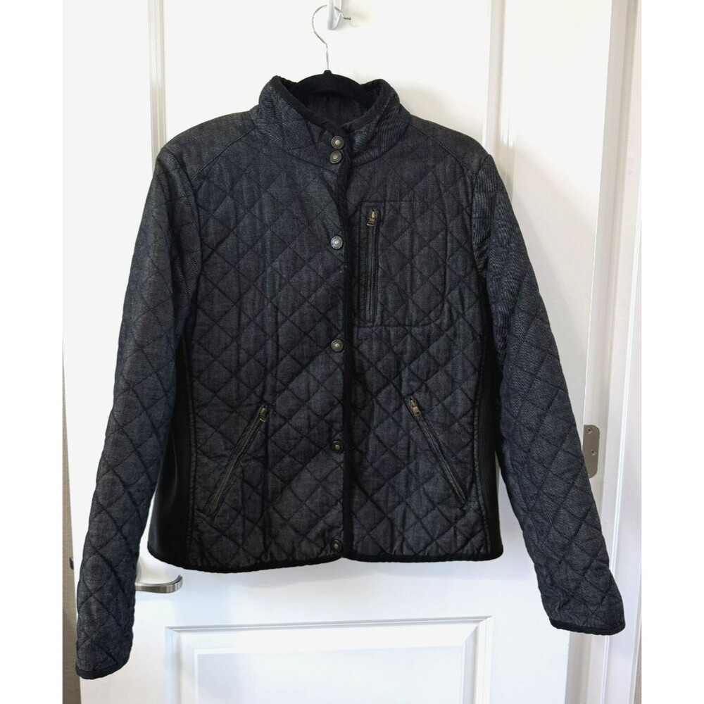 Lauren Ralph Lauren Jacket Women's L Black Diamond Quilted Barn Jacket New $160